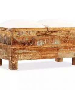 vidaXL Storage Bench Solid Reclaimed Wood 80x40x40 cm