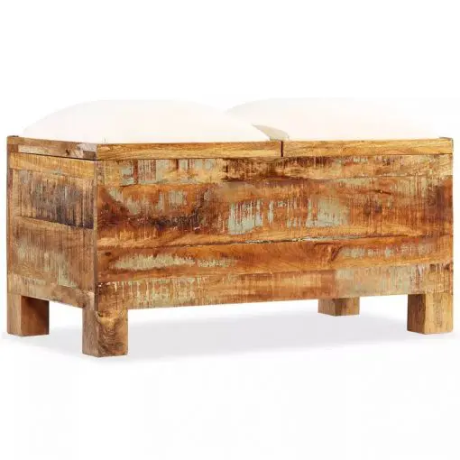 vidaXL Storage Bench Solid Reclaimed Wood 80x40x40 cm