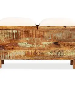 vidaXL Storage Bench Solid Reclaimed Wood 80x40x40 cm