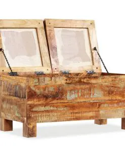 vidaXL Storage Bench Solid Reclaimed Wood 80x40x40 cm