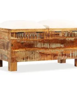 vidaXL Storage Bench Solid Reclaimed Wood 80x40x40 cm