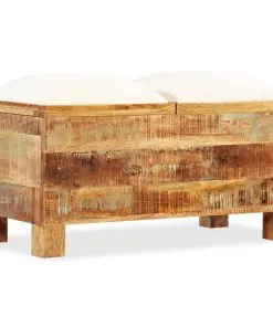 vidaXL Storage Bench Solid Reclaimed Wood 80x40x40 cm