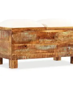 vidaXL Storage Bench Solid Reclaimed Wood 80x40x40 cm