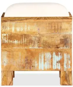 vidaXL Storage Bench Solid Reclaimed Wood 40x40x45 cm