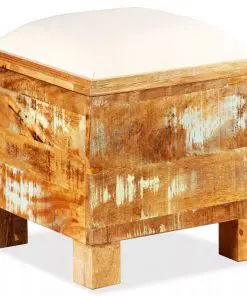 vidaXL Storage Bench Solid Reclaimed Wood 40x40x45 cm