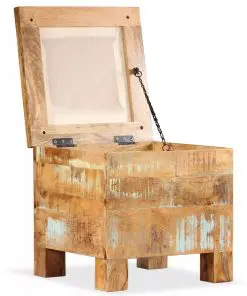 vidaXL Storage Bench Solid Reclaimed Wood 40x40x45 cm