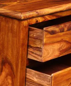 vidaXL TV Cabinet Solid Sheesham Wood 90x30x40 cm