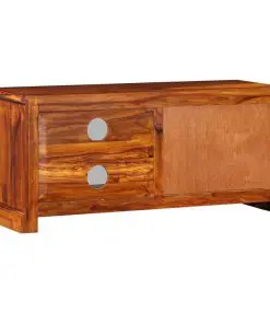 vidaXL TV Cabinet Solid Sheesham Wood 90x30x40 cm