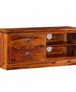 vidaXL TV Cabinet Solid Sheesham Wood 90x30x40 cm
