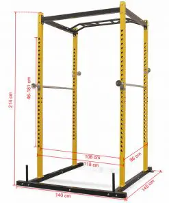 vidaXL Fitness Power Rack 140x145x214 cm Yellow and Black