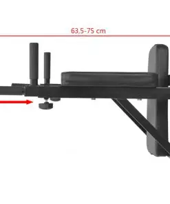 vidaXL Wall-mounted Fitness Dip Station Black