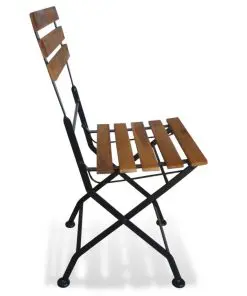 vidaXL 5 Piece Folding Outdoor Dining Set Solid Acacia Wood