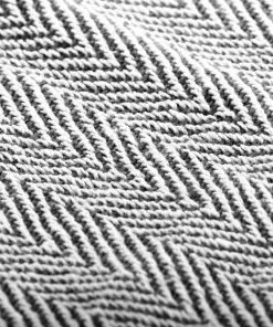 vidaXL Throw Cotton Herringbone 220×250 cm Navy Blue