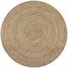 vidaXL Area Rug Braided Jute 90 cm Round