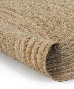 vidaXL Area Rug Braided Jute 150 cm Round