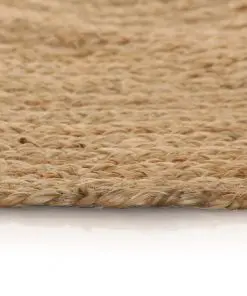 vidaXL Area Rug Braided Jute 150 cm Round