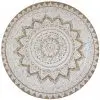vidaXL Area Rug Braided Jute Printed 150 cm Round