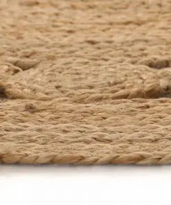 vidaXL Area Rug Braided Design Jute 90 cm Round