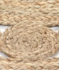 vidaXL Area Rug Braided Design Jute 120 cm Round