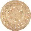 vidaXL Area Rug Braided Design Jute 150 cm Round