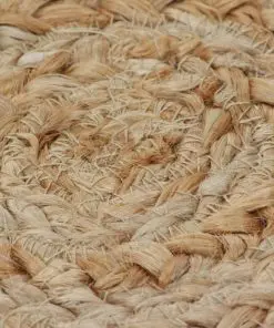 vidaXL Area Rug Braided Design Jute 150 cm Round