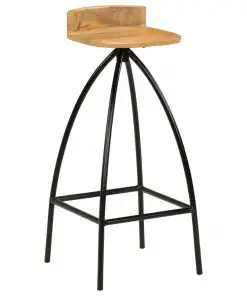 vidaXL Bar Chairs 2 pcs Solid Mango Wood