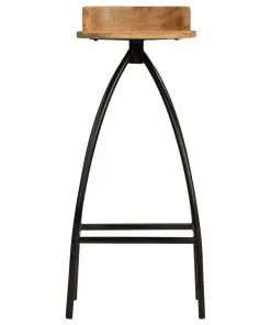 vidaXL Bar Chairs 2 pcs Solid Mango Wood