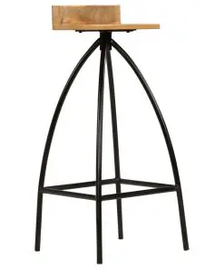 vidaXL Bar Chairs 2 pcs Solid Mango Wood