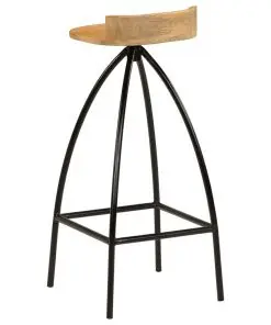 vidaXL Bar Chairs 2 pcs Solid Mango Wood