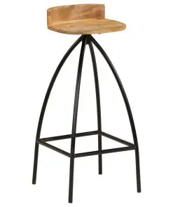 vidaXL Bar Chairs 2 pcs Solid Mango Wood