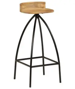 vidaXL Bar Chairs 2 pcs Solid Mango Wood