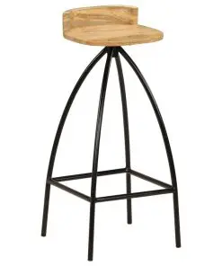 vidaXL Bar Chairs 2 pcs Solid Mango Wood