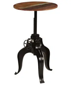 vidaXL Bar Table Solid Reclaimed Wood 60x(76-110) cm