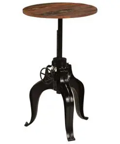 vidaXL Bar Table Solid Reclaimed Wood 60x(76-110) cm