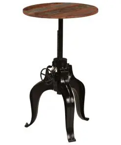 vidaXL Bar Table Solid Reclaimed Wood 60x(76-110) cm