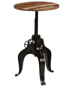 vidaXL Bar Table Solid Reclaimed Wood 60x(76-110) cm