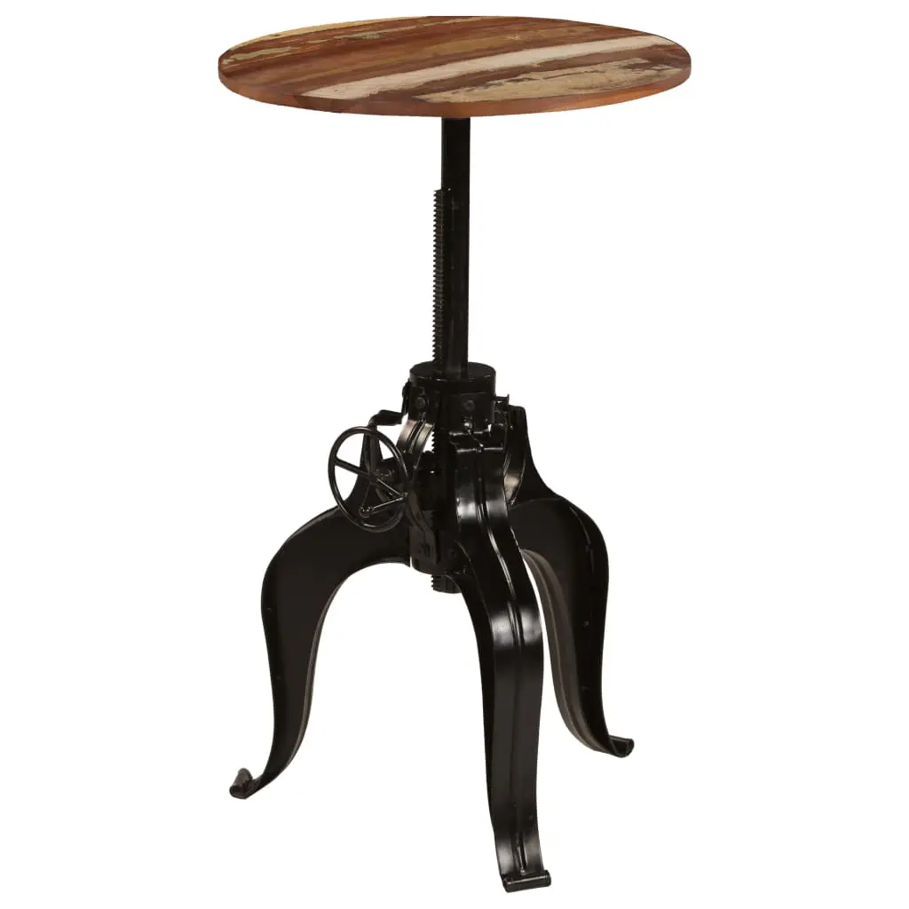 vidaXL Bar Table Solid Reclaimed Wood 60x(76-110) cm