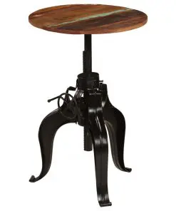 vidaXL Bar Table Solid Reclaimed Wood 60x(76-110) cm