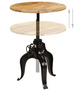 vidaXL Bar Table Solid Mango Wood 75x(76-110) cm