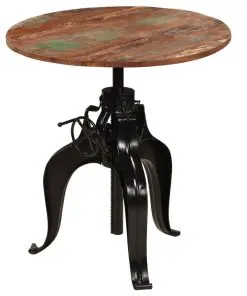 vidaXL Bar Table Solid Reclaimed Wood 75x(76-110) cm