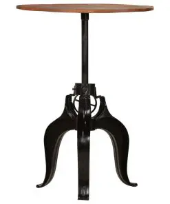 vidaXL Bar Table Solid Reclaimed Wood 75x(76-110) cm