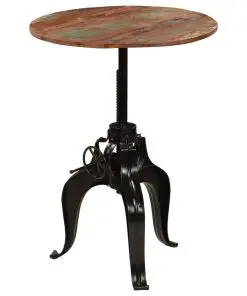 vidaXL Bar Table Solid Reclaimed Wood 75x(76-110) cm