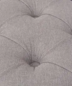 vidaXL Bench Linen Solid Wood 110x38x48 cm Light Grey