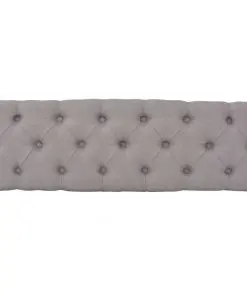 vidaXL Bench Linen Solid Wood 110x38x48 cm Light Grey