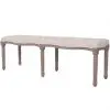 vidaXL Bench Linen Solid Wood 150x40x48 cm Cream White vidaXL Bench Linen Solid Wood 150x40x48 cm Cream White