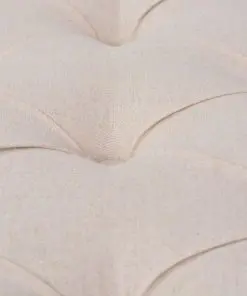 vidaXL Bench Linen Solid Wood 150x40x48 cm Cream White