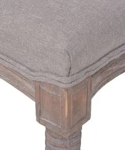 vidaXL Bench Linen Solid Wood 150x40x48 cm Light Grey