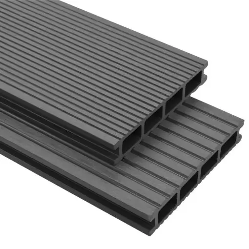 vidaXL WPC Decking Boards with Accessories 15 m² 4 m Grey