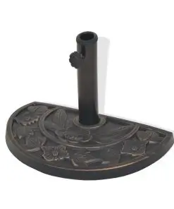 vidaXL Parasol Base Resin Half Round Bronze 9 kg