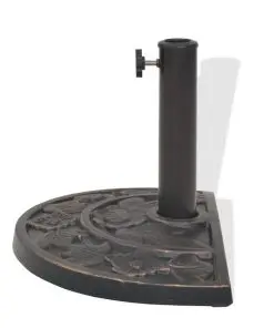vidaXL Parasol Base Resin Half Round Bronze 9 kg